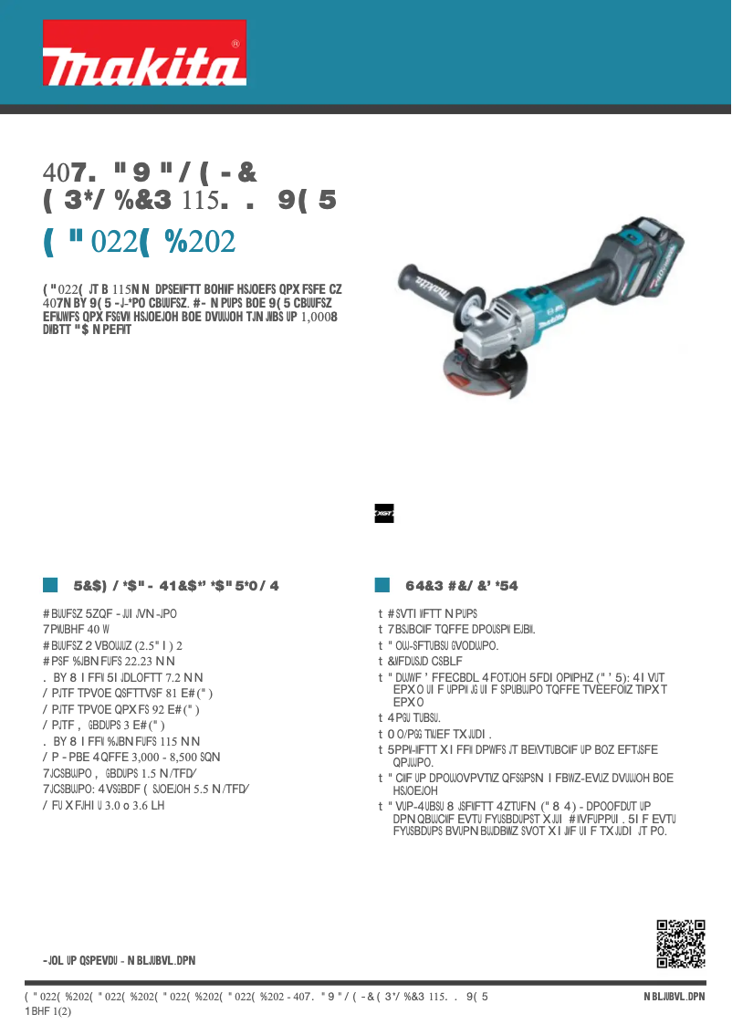 Image de la première page du manuel de l'appareil GA022GD202