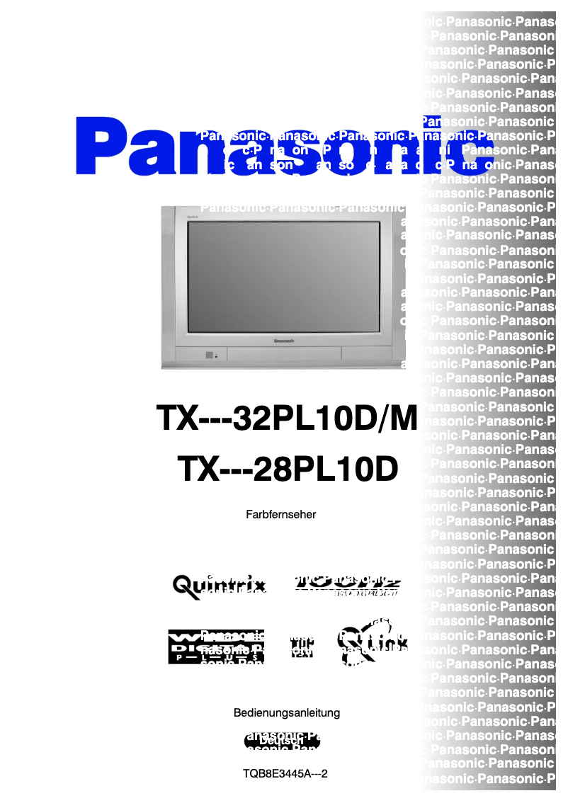Page 1 de la notice Manuel utilisateur Panasonic TX-32PL10DM