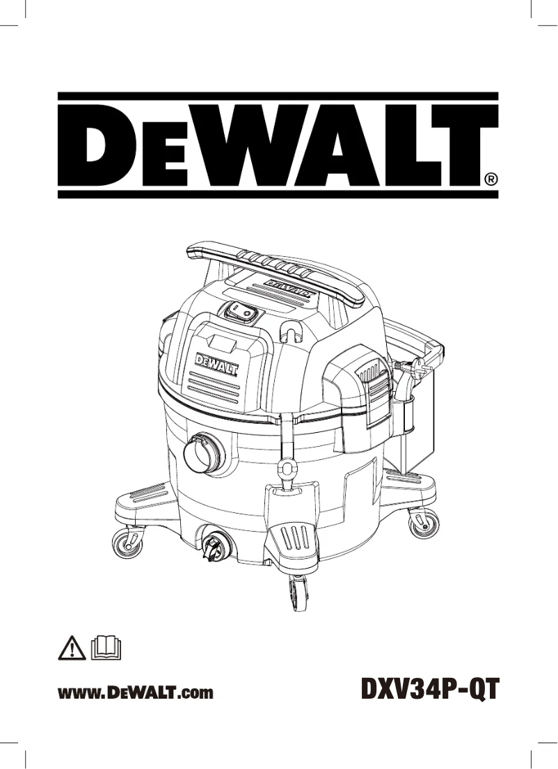 Page 1 de la notice Manuel utilisateur DeWalt DXV34P-QT