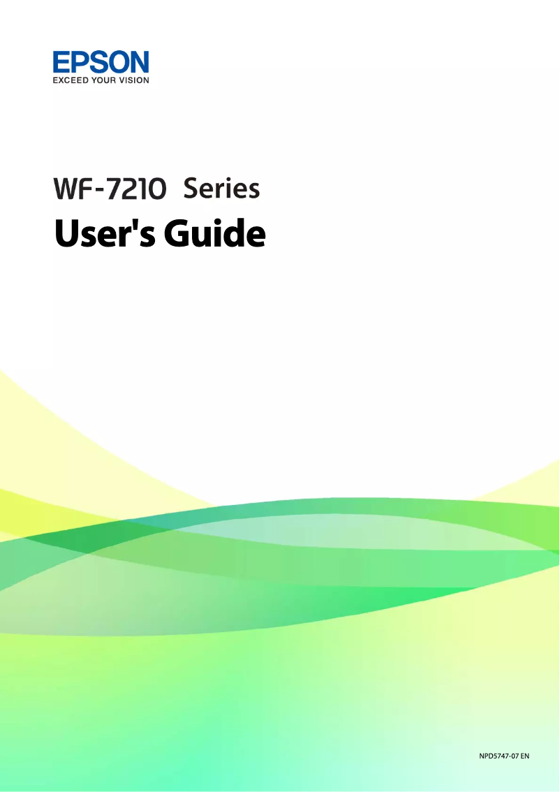 Page n°1 - Manuel utilisateur Epson WorkForce WF-7218