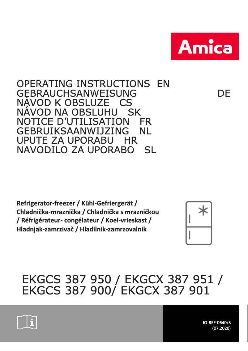 Page 1 de la notice Manuel utilisateur Amica EKGCS 387 950