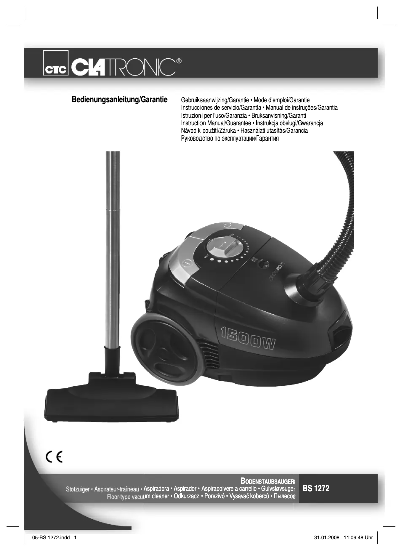 Image de la première page du manuel de l'appareil BS 1272