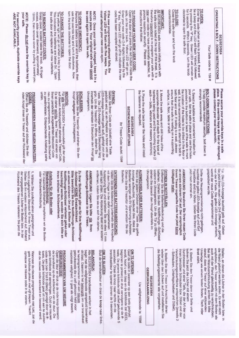 Page 1 de la notice Manuel utilisateur Filex SE2