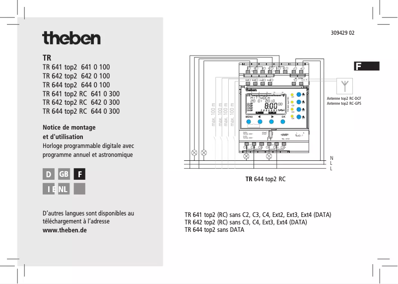 Page n°1 - Manuel utilisateur Theben TR 644 top2 RC