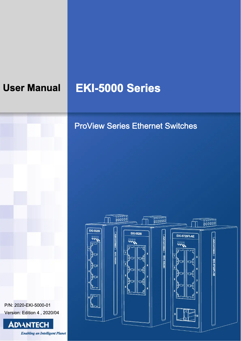 Page 1 de la notice Manuel utilisateur Advantech EKI-5525MI-ST-AE