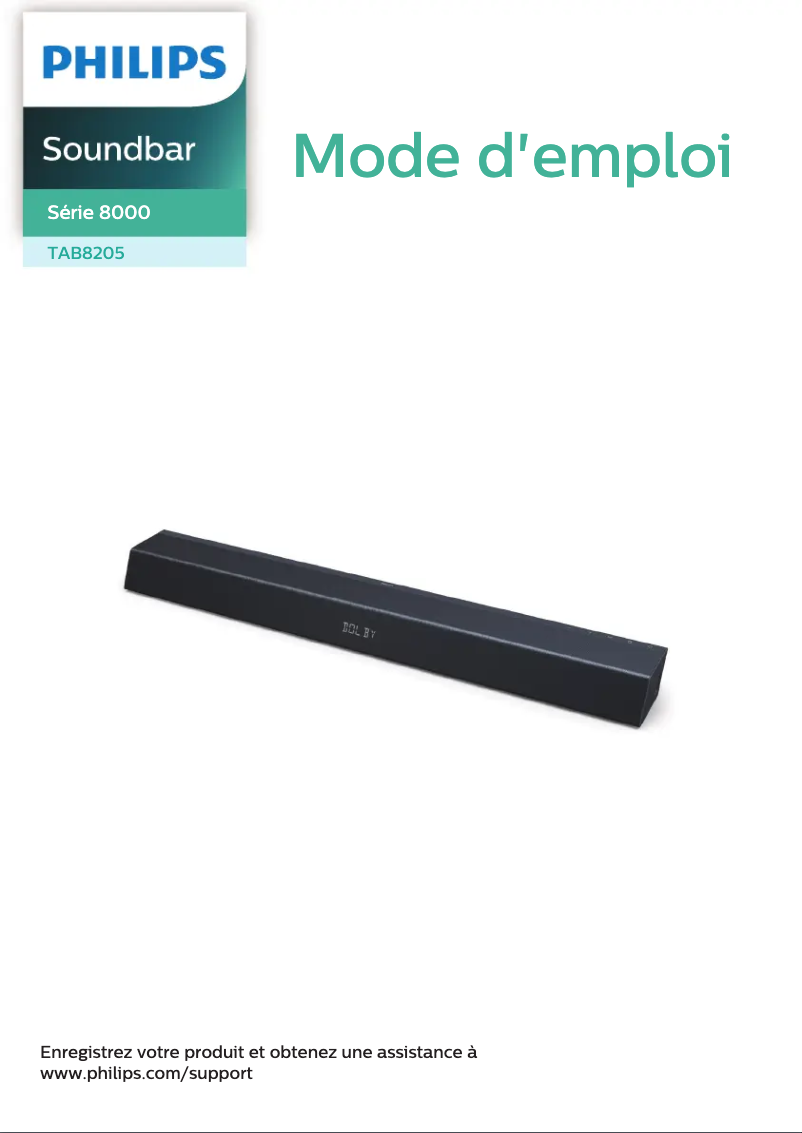 Page 1 de la notice Manuel utilisateur Philips TAB8205