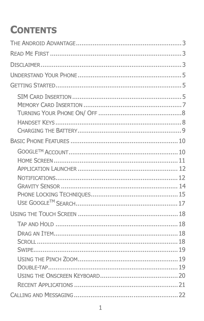 Image de la première page du manuel de l'appareil Canvas L A108