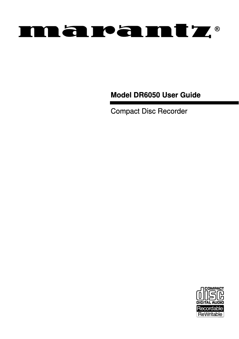 Image de la première page du manuel de l'appareil DR6050