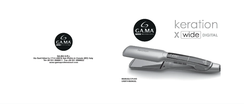 Image de la première page du manuel de l'appareil X-Wide Keration