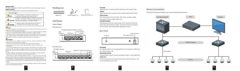 Page n°1 - Manuel utilisateur Hikvision NS-0109P-60