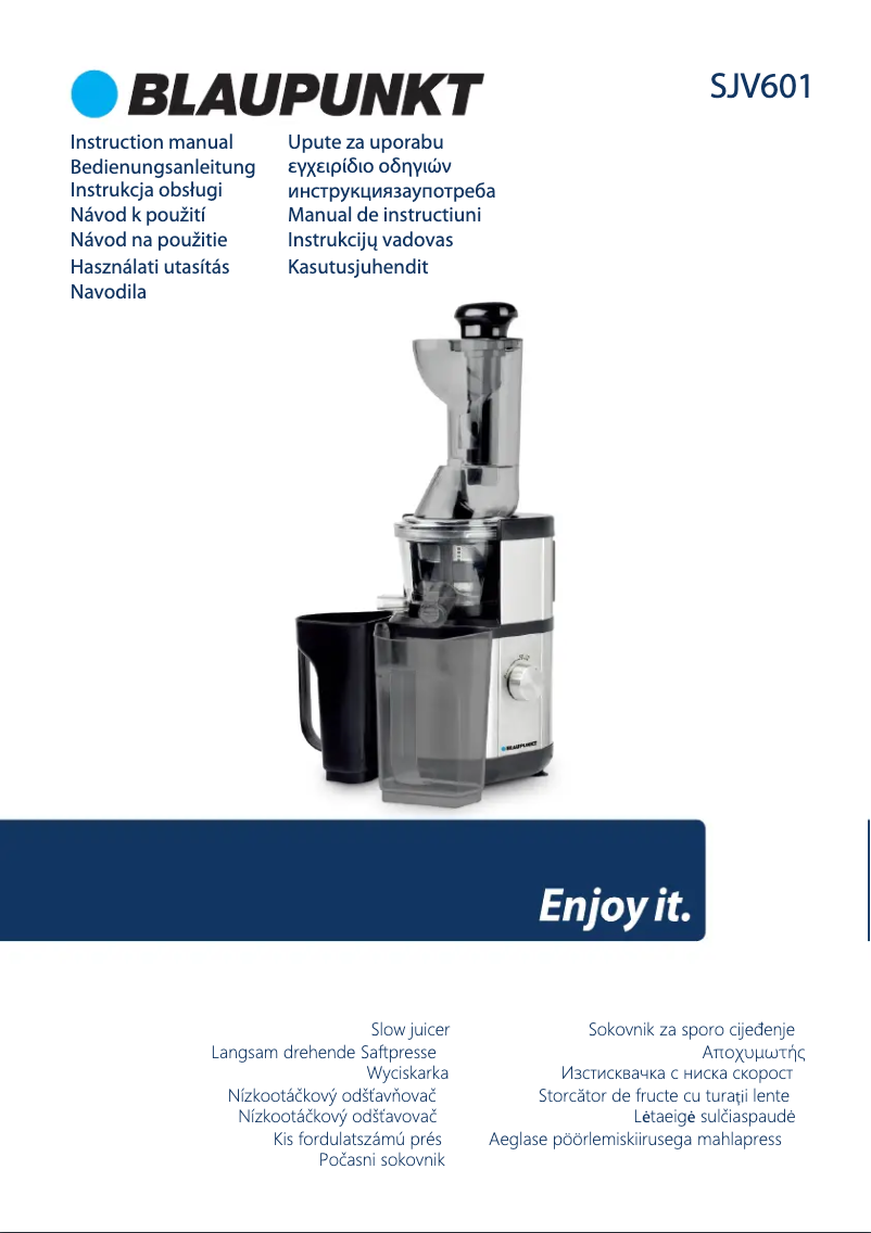 Page n°1 - Manuel utilisateur Blaupunkt SJV601