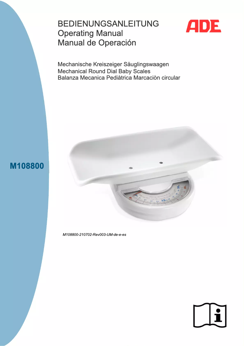 Page 1 de la notice Manuel utilisateur ADE M108800