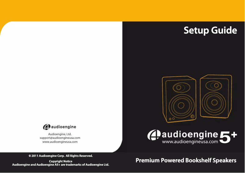 Page 1 de la notice Manuel utilisateur Audioengine A5+