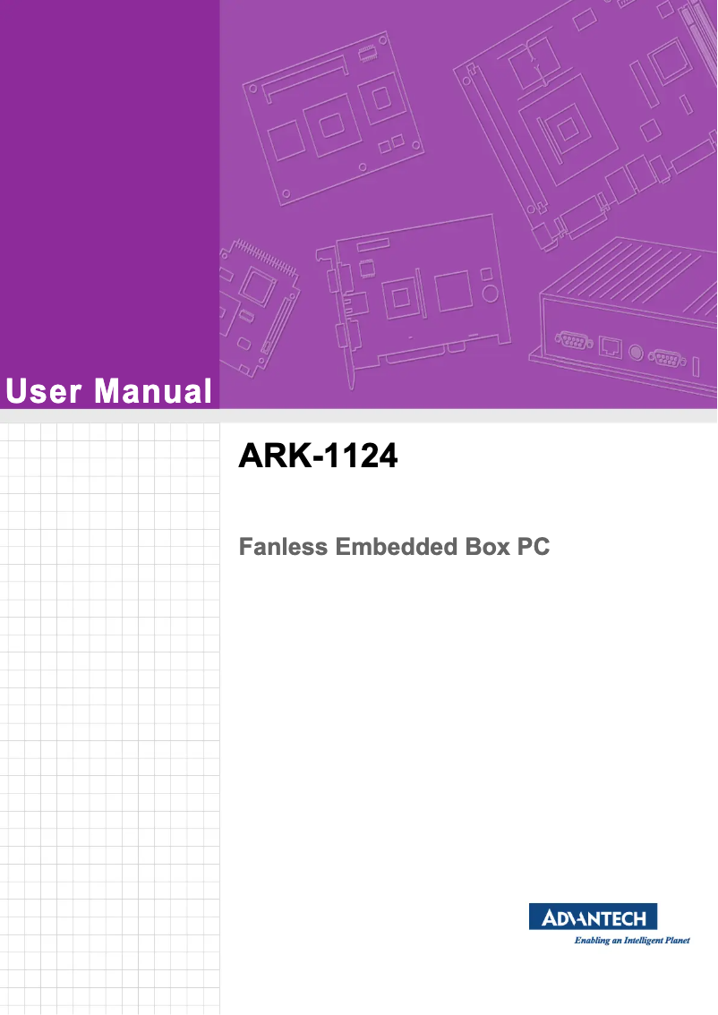 Image de la première page du manuel de l'appareil ARK-1124H-S6A3