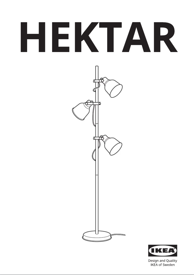 Page 1 de la notice Manuel utilisateur Ikea HEKTAR 705.440.55