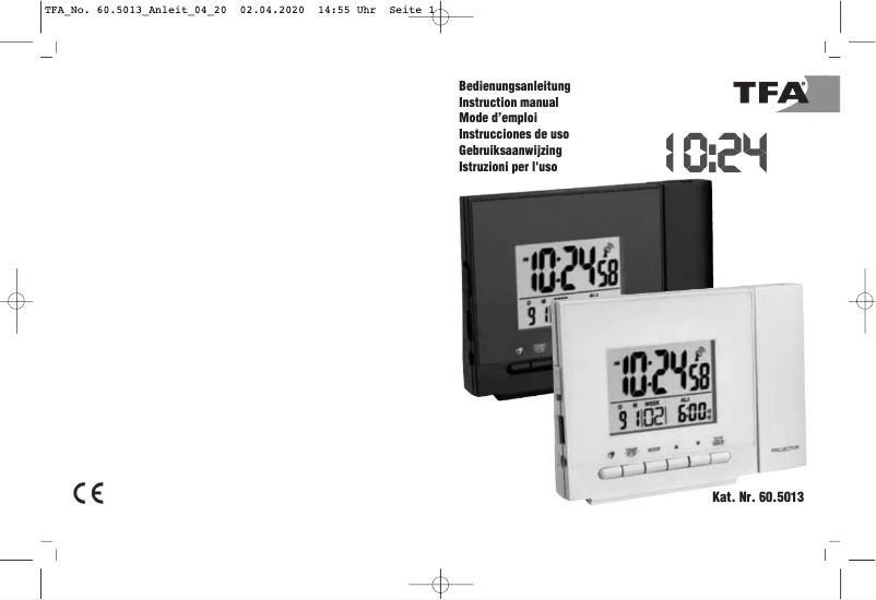 Page 1 of the manual User Manual TFA 60.5013.01