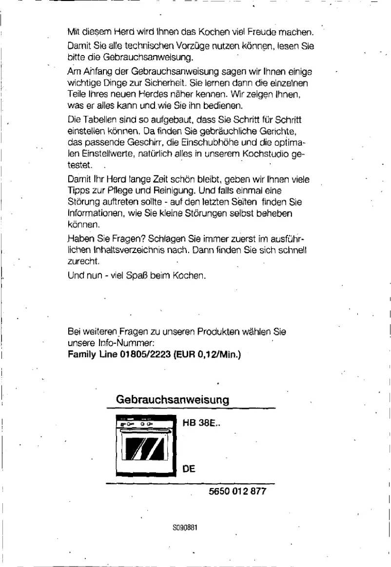 Image de la première page du manuel de l'appareil HB38E77