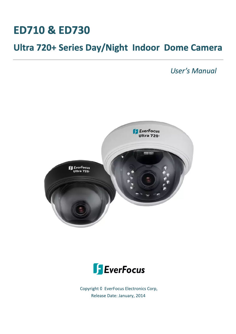 Page n°1 - Manuel utilisateur EverFocus ED730