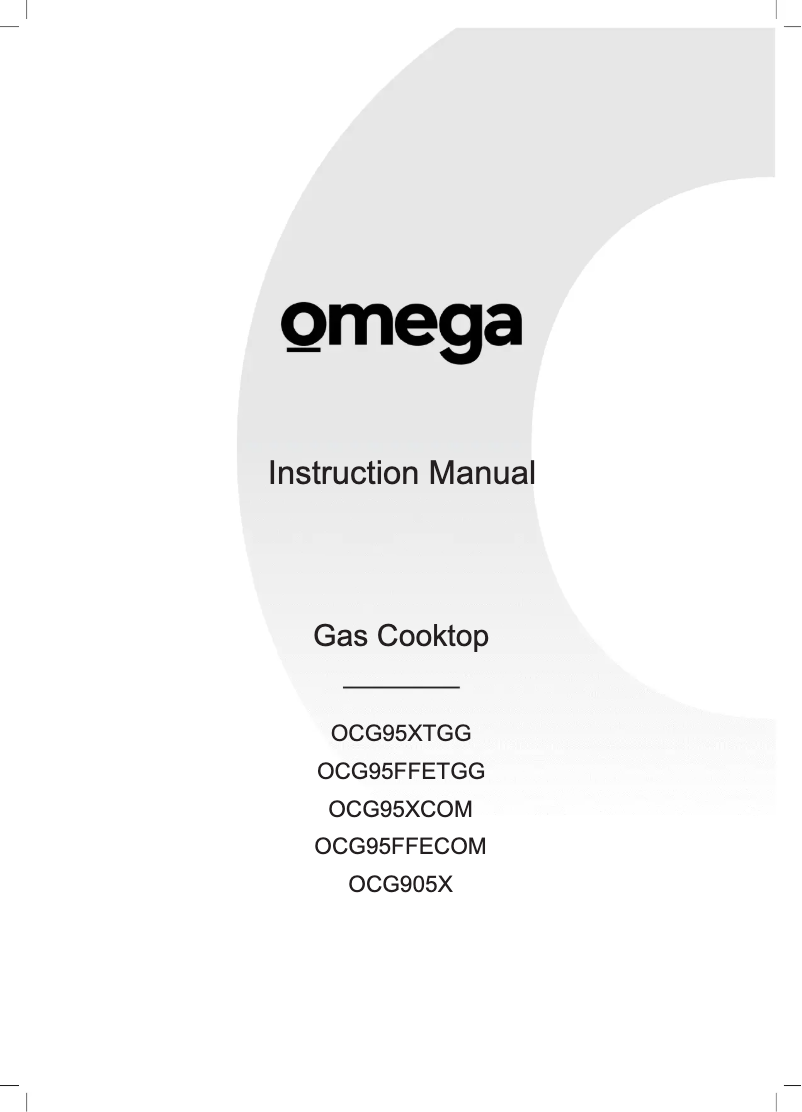 Page n°1 - Manuel utilisateur Omega OCG905X