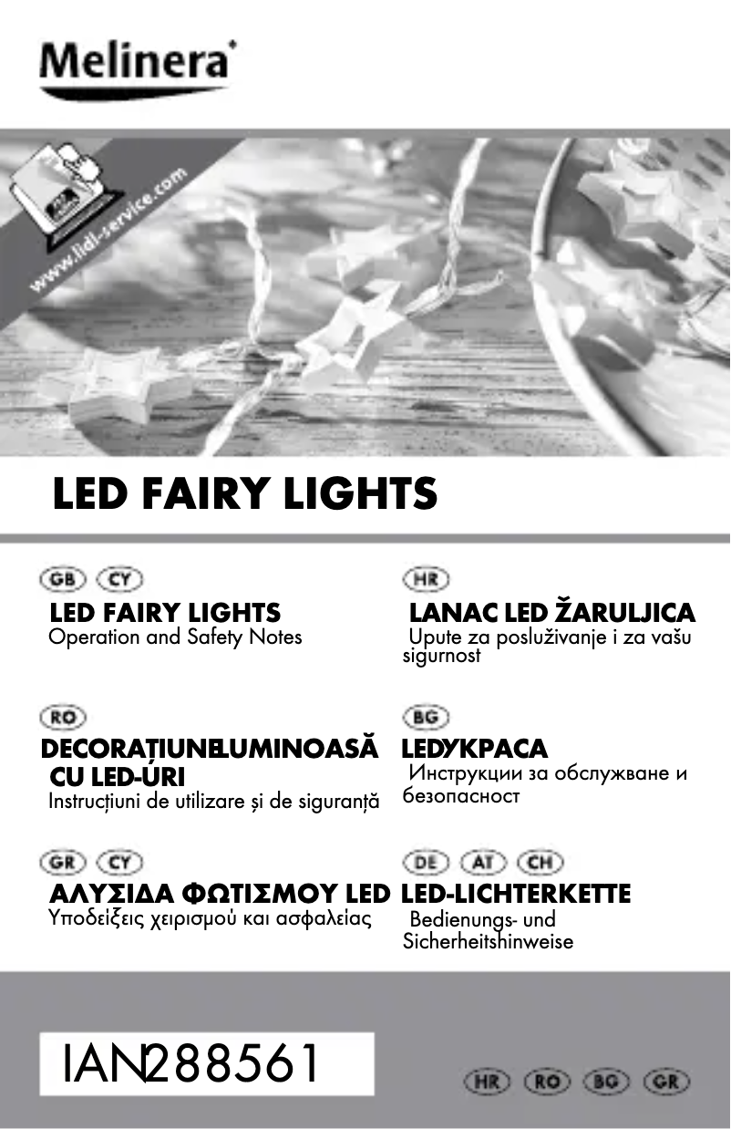 Page 1 de la notice Manuel utilisateur Melinera IAN 303188