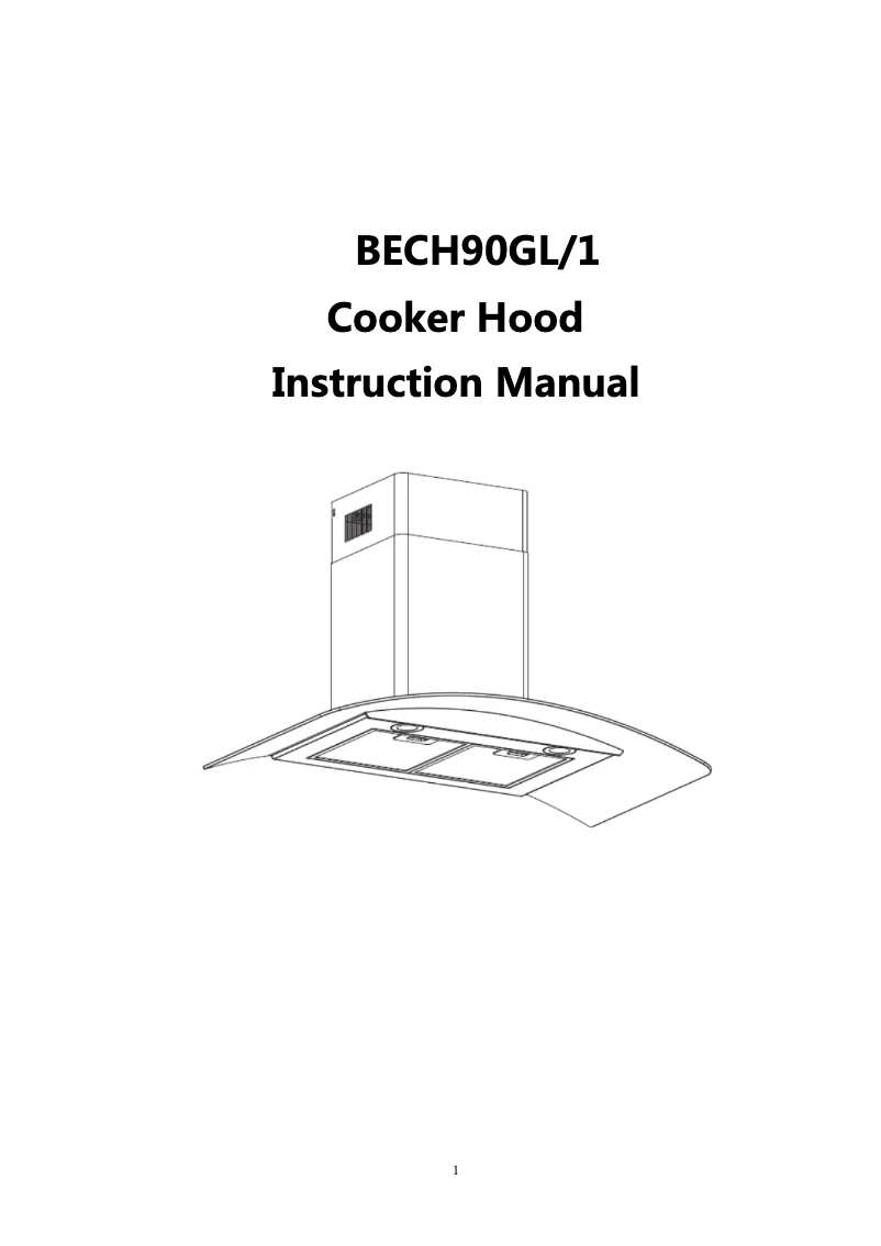 Page 1 de la notice Manuel utilisateur Baumatic BECH90GL/1