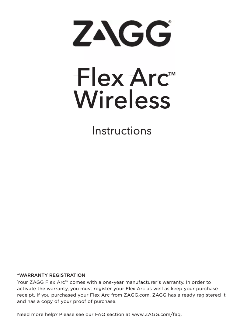 First page image of the manual for Flex Arc