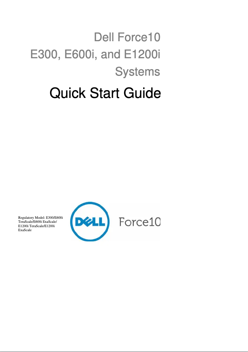 Page 1 de la notice Guide d'installation Dell Force10 E300