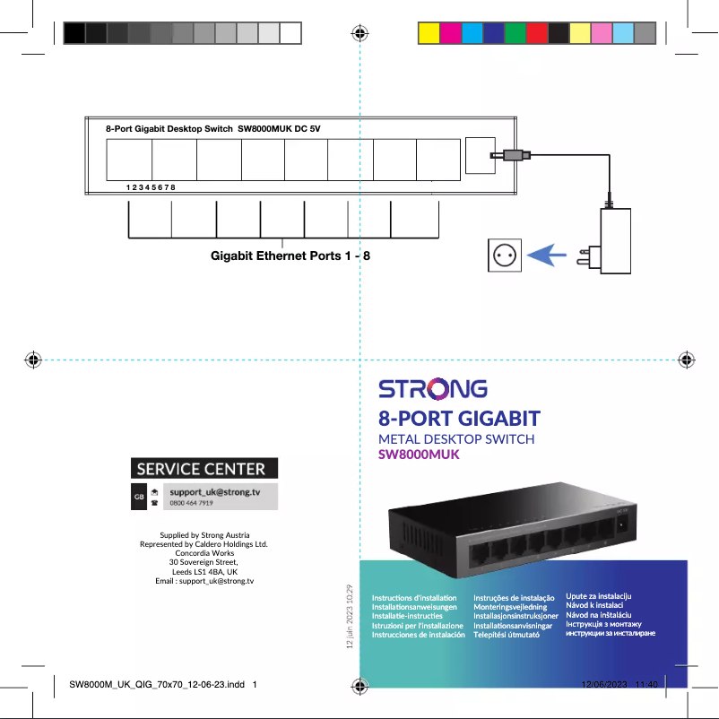 Page n°1 - Manuel utilisateur Strong SW8000MUK