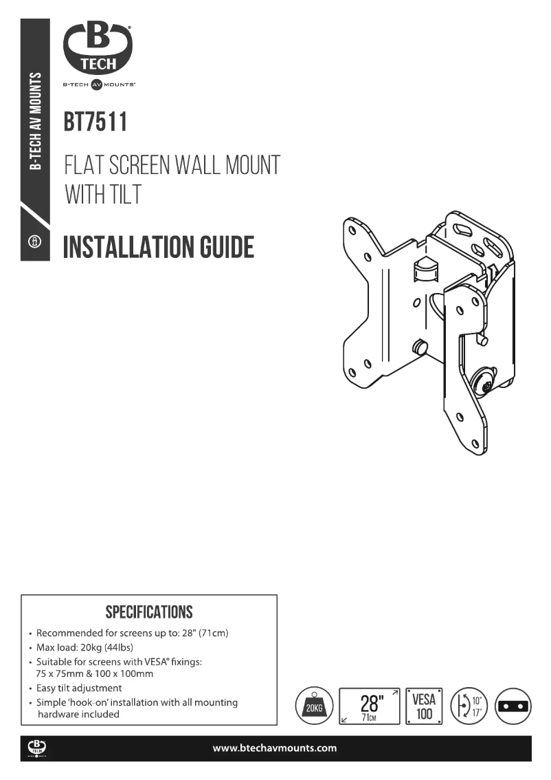 Page n°1 - Guide d'installation B-Tech BT7511