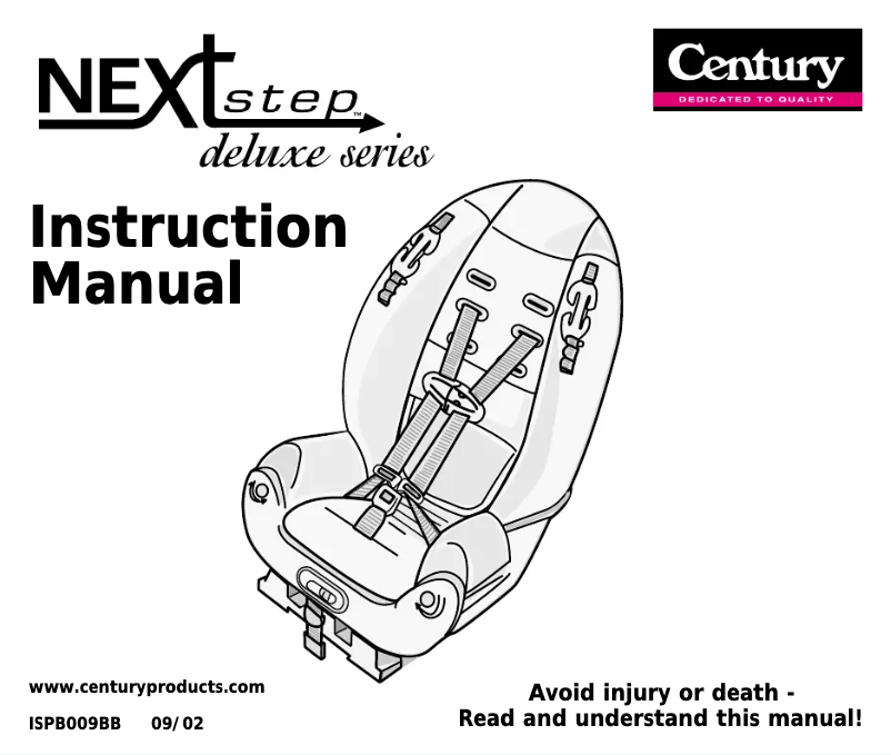 Image de la première page du manuel de l'appareil Century NextStep MX