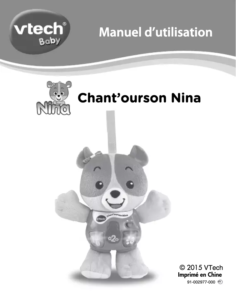 Page 1 de la notice Manuel utilisateur Vtech Chant'ourson Nina