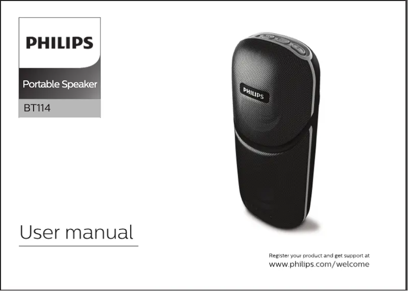 Page 1 de la notice Manuel utilisateur Philips BT114