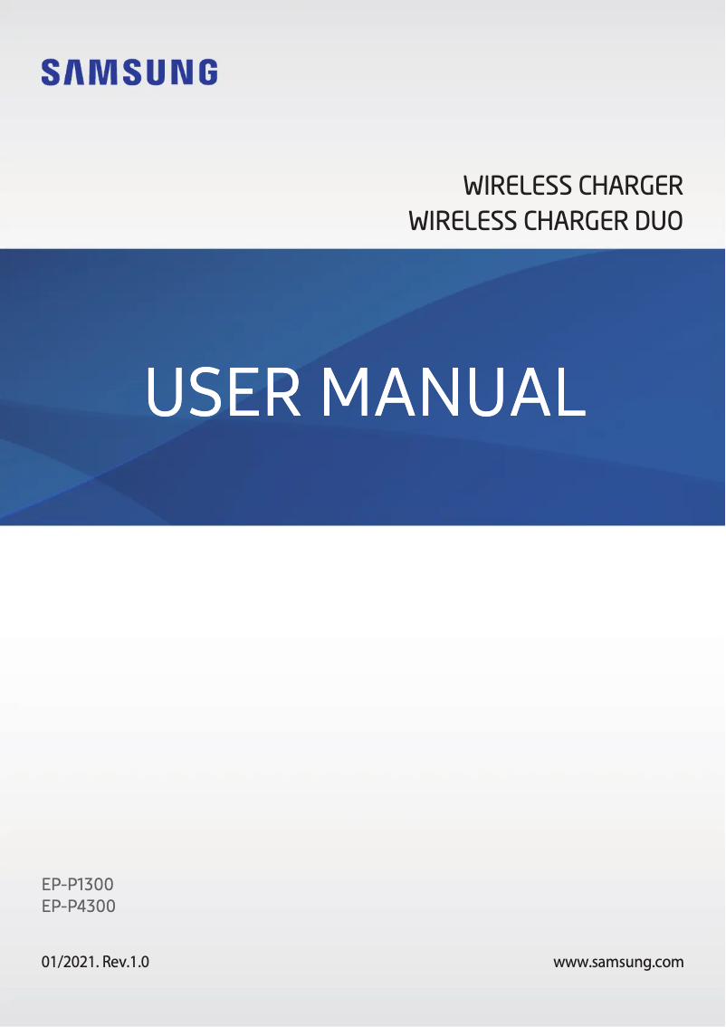 Page 1 de la notice Manuel utilisateur Samsung EP-P4300