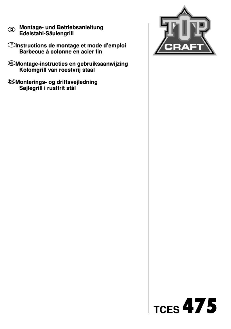 Image de la première page du manuel de l'appareil TCES 475