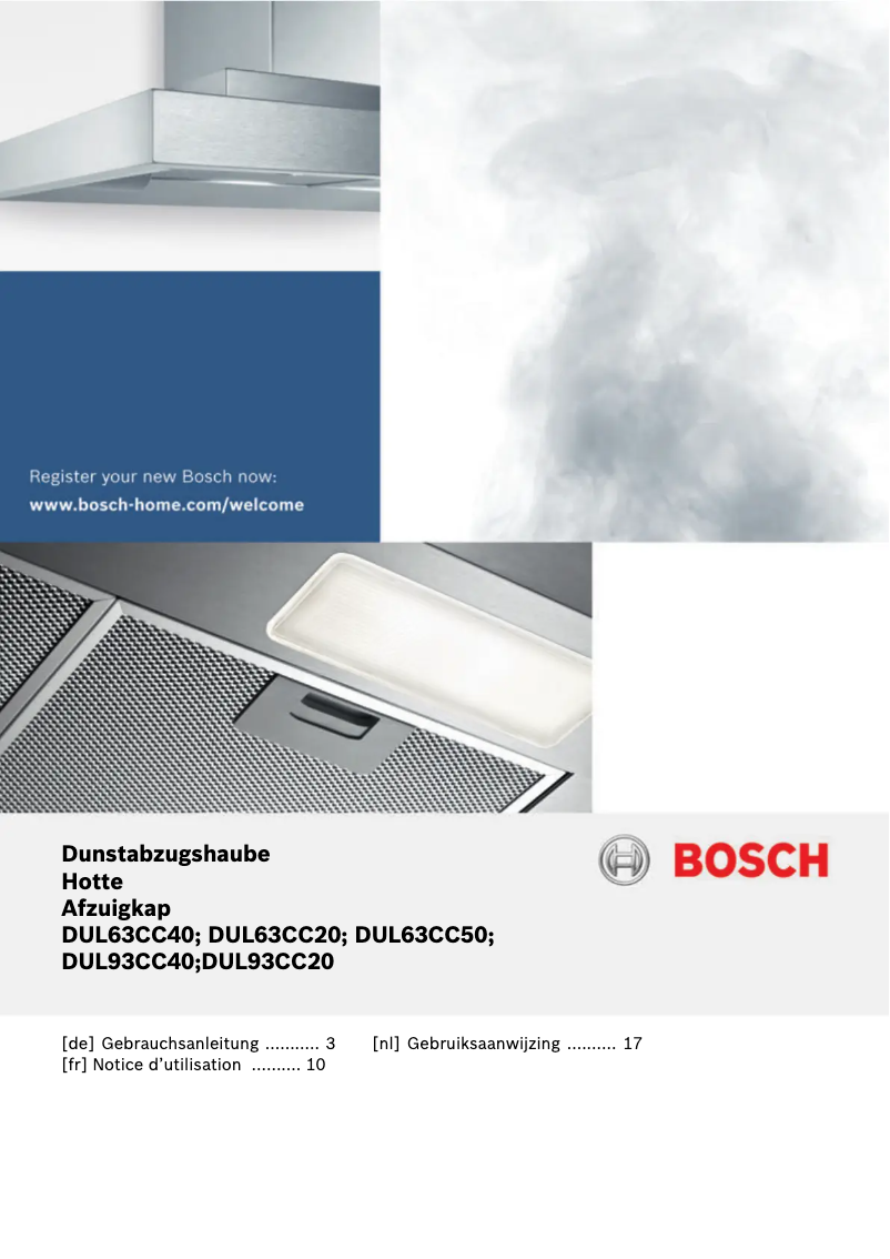 Page n°1 - Manuel utilisateur Bosch DUL63CC50