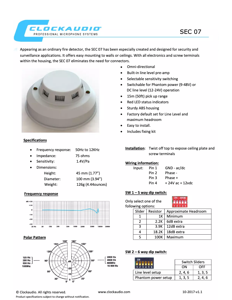 Image de la première page du manuel de l'appareil SEC 07