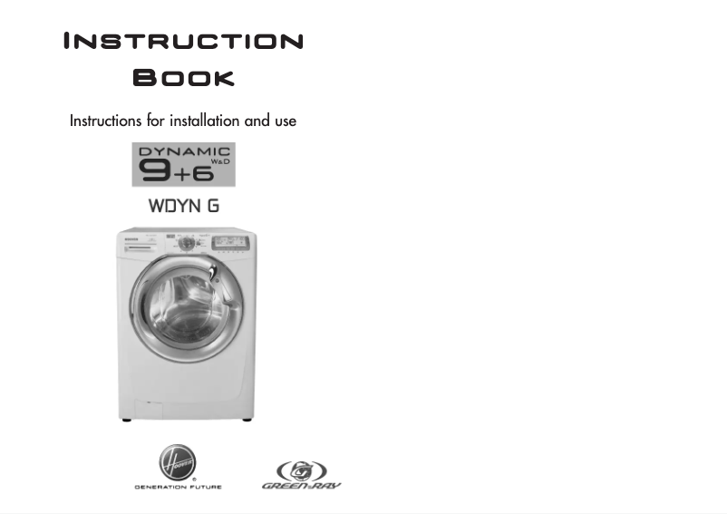 Page 1 de la notice Manuel utilisateur Hoover WDYN 9646G-31