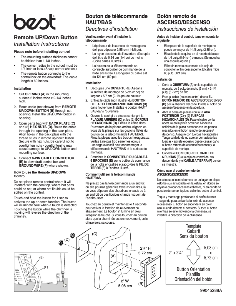 Page n°1 - Manuel utilisateur Best ACRDBLS