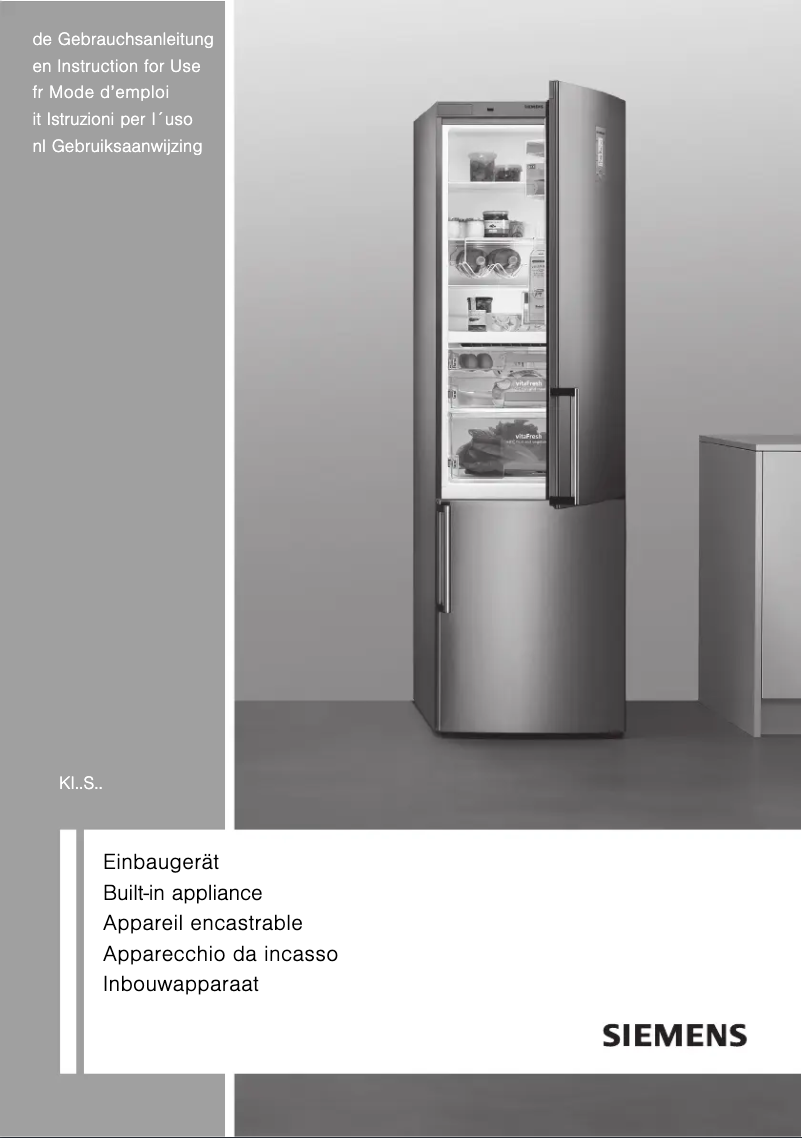 Page n°1 - Manuel utilisateur Siemens KI77SAD30