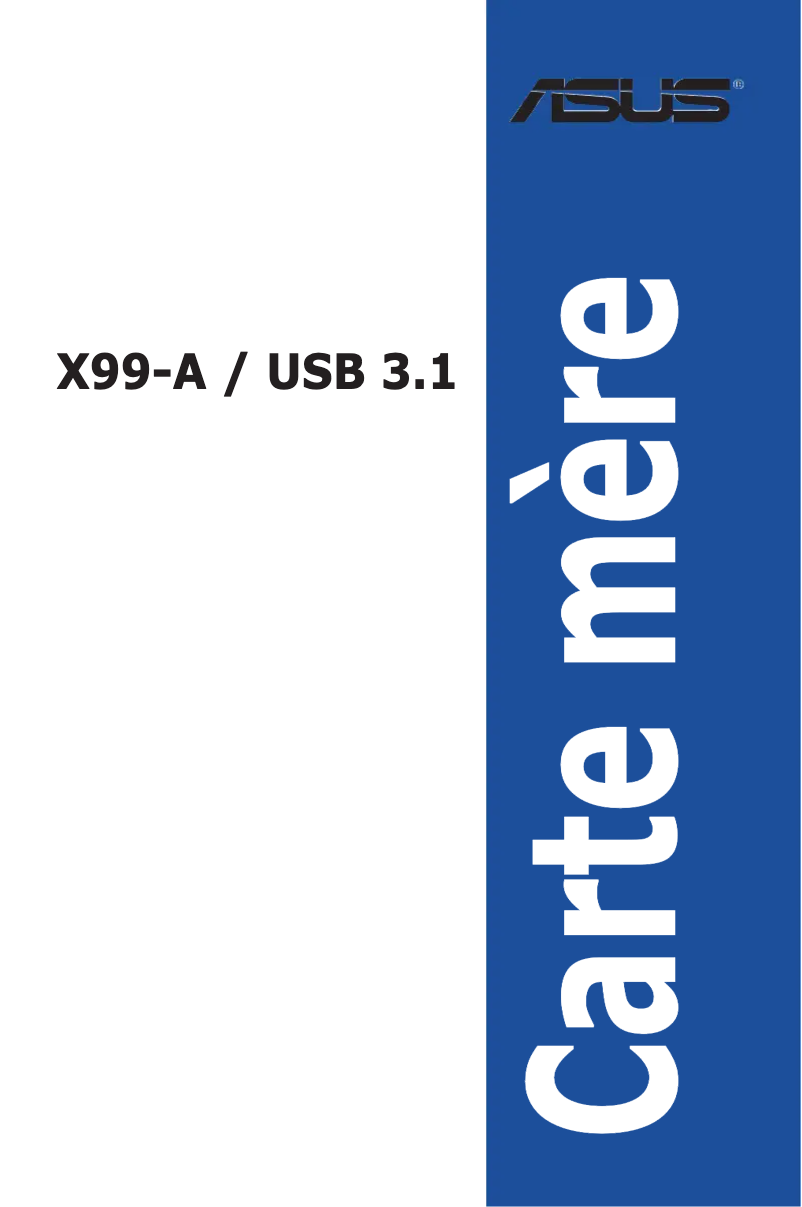 Image de la première page du manuel de l'appareil X99-A/USB 3.1