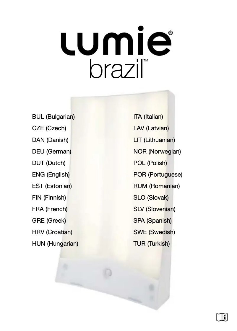 Page n°1 - Manuel utilisateur Lumie Brazil