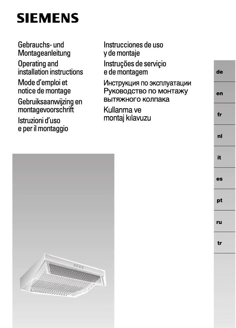 Page 1 de la notice Manuel utilisateur Siemens LU10122