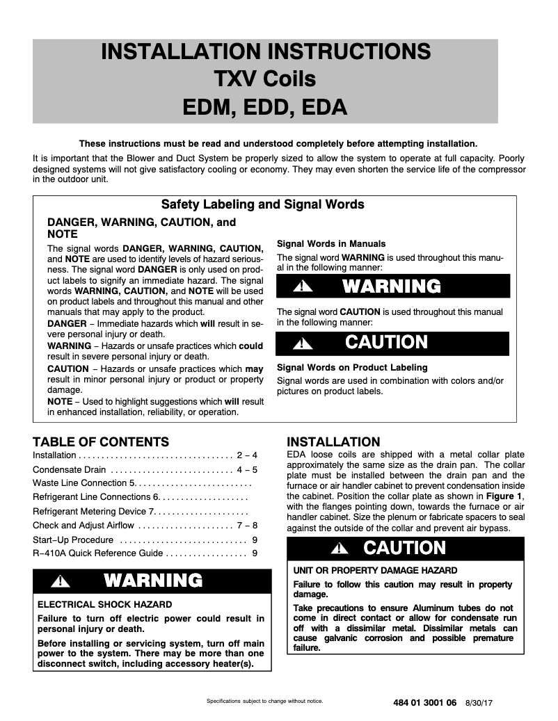 Page 1 de la notice Manuel utilisateur Arcoaire EDM4X30FAL