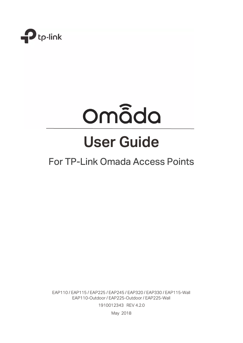 Page 1 de la notice Manuel utilisateur TP-Link Omada EAP225-Wall
