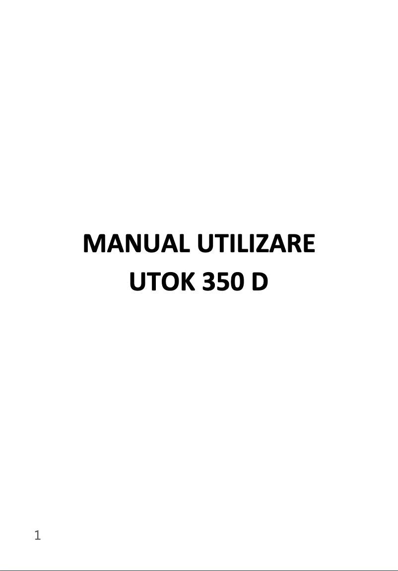 Page n°1 - Manuel utilisateur UTOK 350D