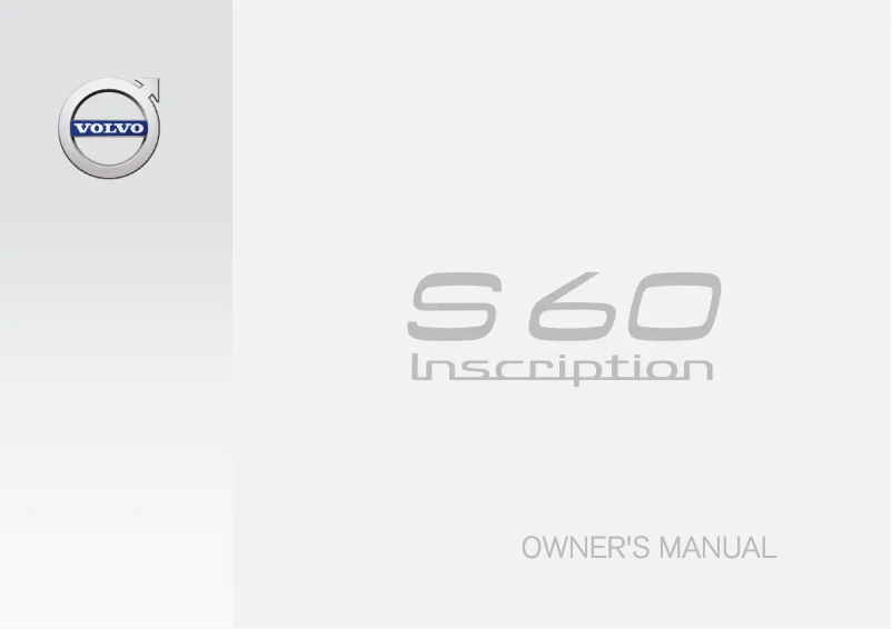 Página 1 del manual Manual de usuario Volvo S60 Inscription (2017)