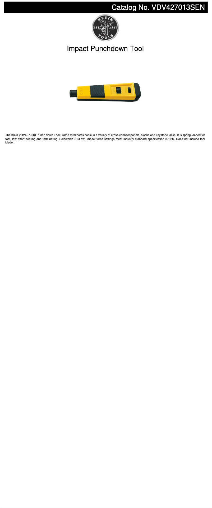 Imagen de la primera página del manual del dispositivo VDV427013SEN