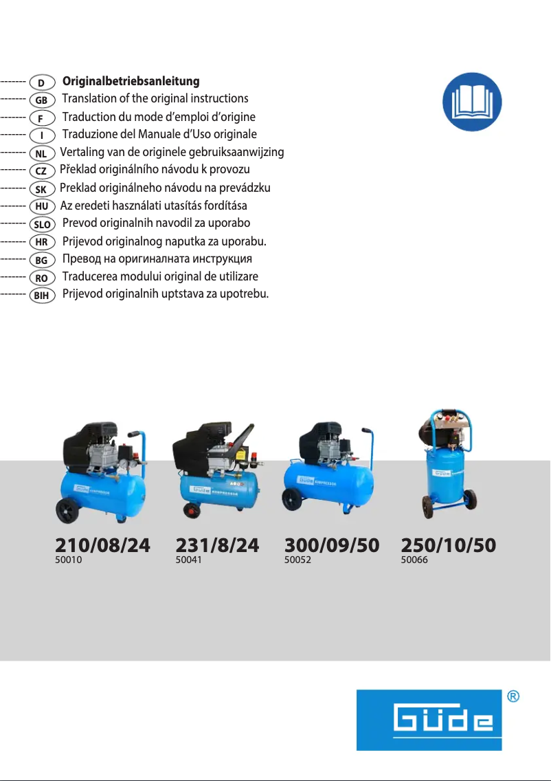 Page 1 de la notice Manuel utilisateur Güde 231/8/24