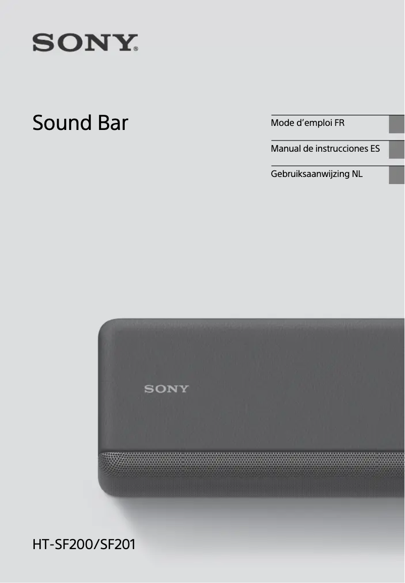 Page n°1 - Manuel utilisateur Sony HT-SF200