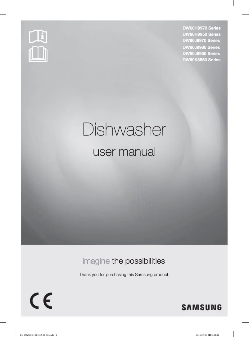 Image de la première page du manuel de l'appareil DW60J9970BB